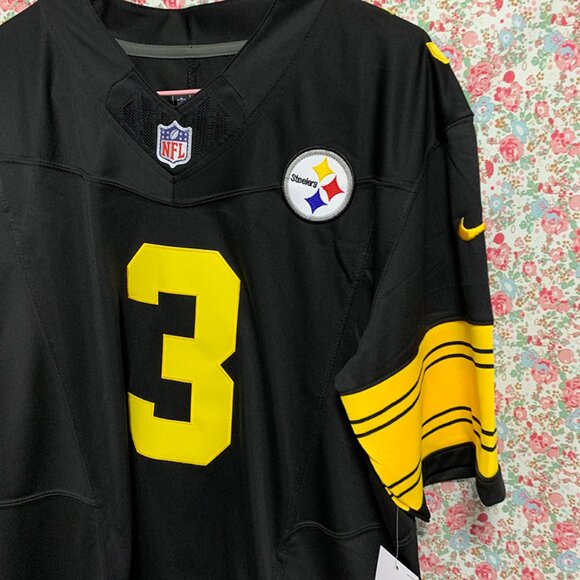 Nfl Pro Line Men's Russell Wilson Black Pittsburgh Steelers Player No. 3 Jersey - Picture 2 of 7